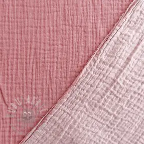 Muślin double gauze DOUBLE FACE lilac