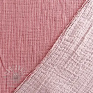 Muślin double gauze DOUBLE FACE lilac