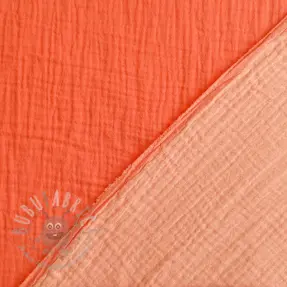 Muślin double gauze DOUBLE FACE peach