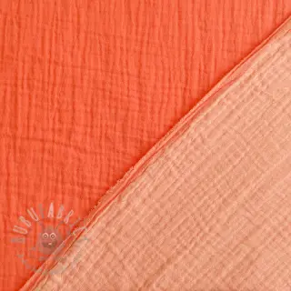 Muślin double gauze DOUBLE FACE peach