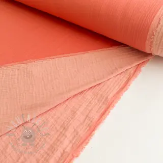 Muślin double gauze DOUBLE FACE peach