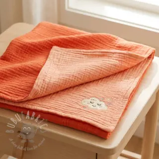 Muślin double gauze DOUBLE FACE peach