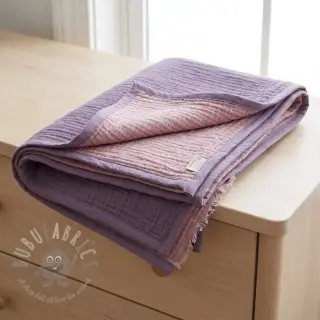 Muślin double gauze DOUBLE FACE lavender