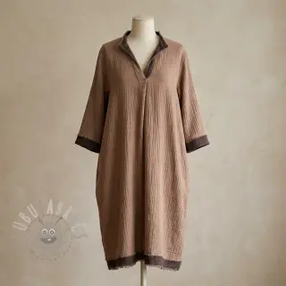 Muślin double gauze DOUBLE FACE mocha