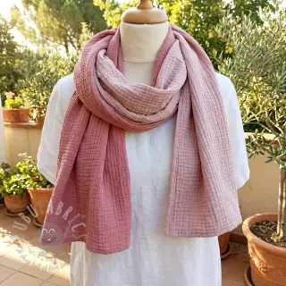 Muślin double gauze DOUBLE FACE lilac