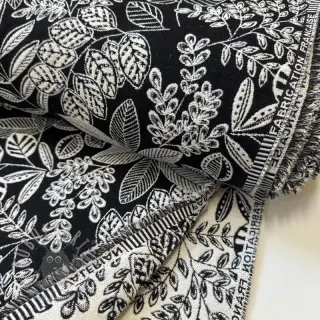 Tkanina dekoracyjna jacquard Valerian allover noir
