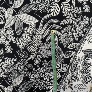 Tkanina dekoracyjna jacquard Valerian allover noir