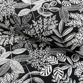 Tkanina dekoracyjna jacquard Valerian allover noir