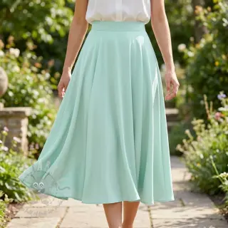Tkanina wiskozowa z lnem BUBBLY misty jade
