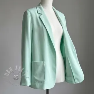 Tkanina wiskozowa z lnem BUBBLY misty jade