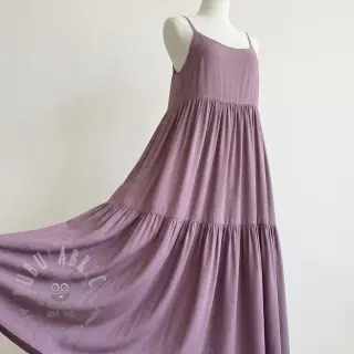 Tkanina wiskozowa z lnem BUBBLY lavender