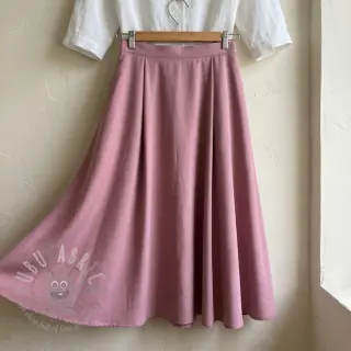 Tkanina wiskozowa z lnem BUBBLY old pink