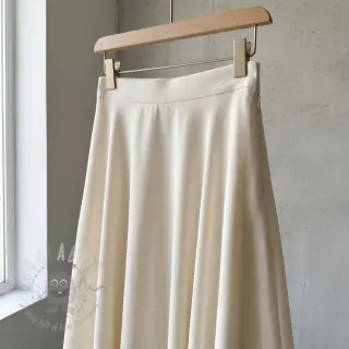 Tkanina wiskozowa z lnem BUBBLY off white