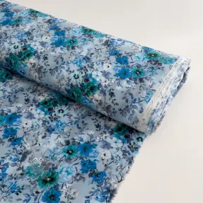 Wiskoza RAYON POPLIN Flower sea design D