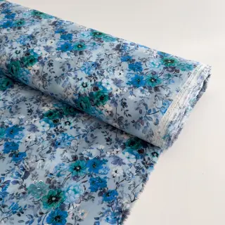 Wiskoza RAYON POPLIN Flower sea design D