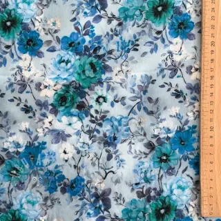 Wiskoza RAYON POPLIN Flower sea design D