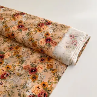 Wiskoza RAYON POPLIN Flower sea design E