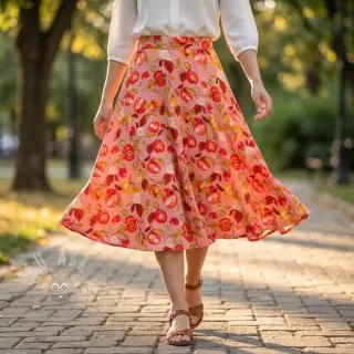 Wiskoza RAYON POPLIN Fruity design B