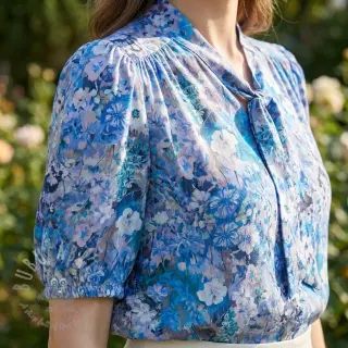 Wiskoza RAYON POPLIN Blossoms design C