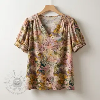 Wiskoza RAYON POPLIN Blossoms design B
