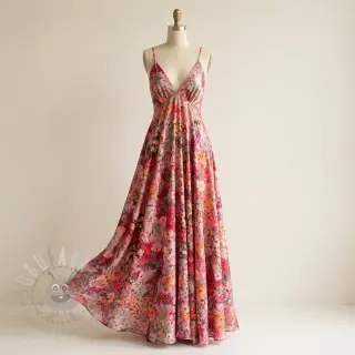 Wiskoza RAYON POPLIN Blossoms design A