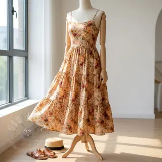 Wiskoza RAYON POPLIN Flower sea design E