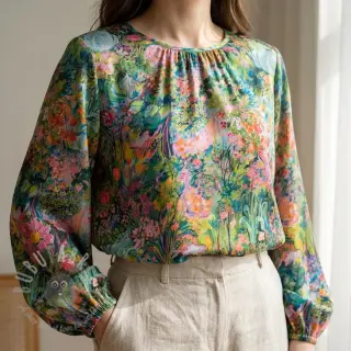 Wiskoza RAYON POPLIN Eve design B