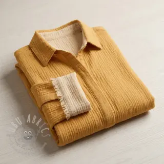 Muślin double gauze DOUBLE FACE old yellow