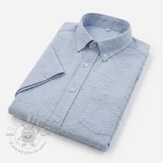 Bawełniana tkanina BUBBLE dusty blue