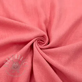 Tkanina wiskozowa z lnem WASHED coral