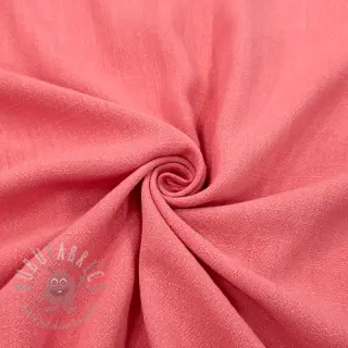 Tkanina wiskozowa z lnem WASHED coral