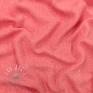 Tkanina wiskozowa z lnem WASHED coral