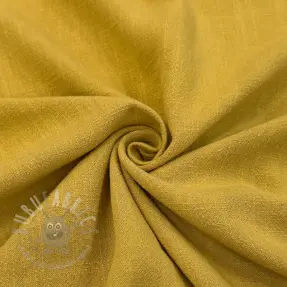 Tkanina wiskozowa z lnem WASHED ochre