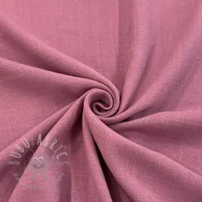 Tkanina wiskozowa z lnem WASHED old pink