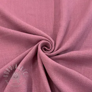 Tkanina wiskozowa z lnem WASHED old pink