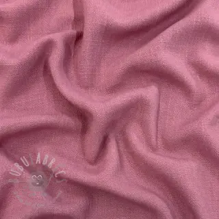Tkanina wiskozowa z lnem WASHED old pink