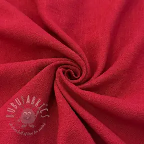 Tkanina wiskozowa z lnem WASHED dark red