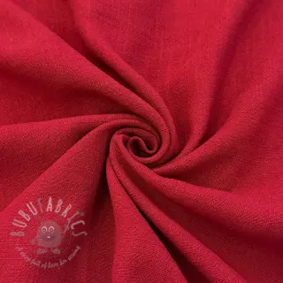 Tkanina wiskozowa z lnem WASHED dark red