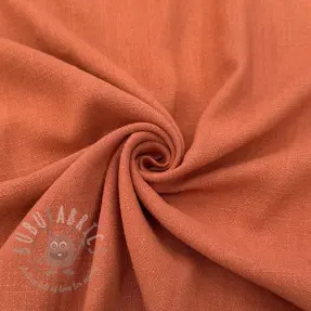 Tkanina wiskozowa z lnem WASHED terracotta