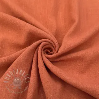 Tkanina wiskozowa z lnem WASHED terracotta