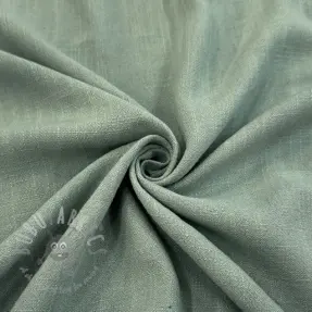 Tkanina wiskozowa z lnem WASHED old green