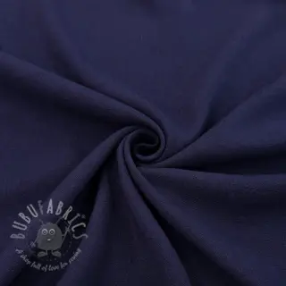Tkanina wiskozowa z lnem WASHED navy