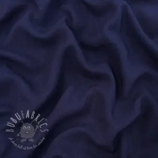 Tkanina wiskozowa z lnem WASHED navy