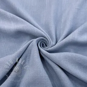 Tkanina wiskozowa z lnem WASHED blue