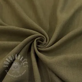 Tkanina wiskozowa z lnem WASHED olive