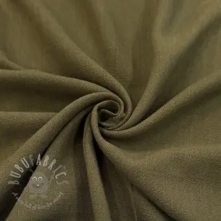 Tkanina wiskozowa z lnem WASHED olive
