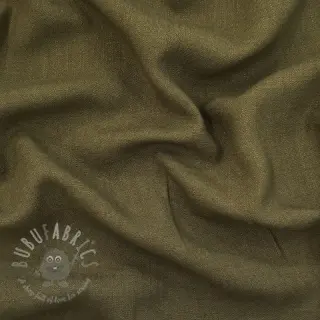 Tkanina wiskozowa z lnem WASHED olive