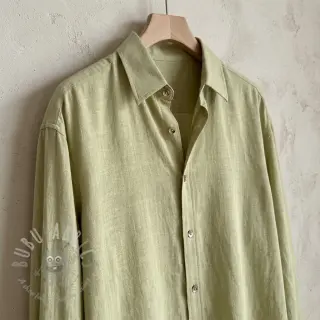 Tkanina wiskozowa z lnem WASHED light lime