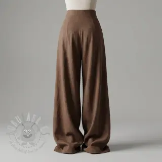 Tkanina wiskozowa z lnem WASHED light brown
