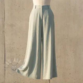 Tkanina wiskozowa z lnem WASHED mint